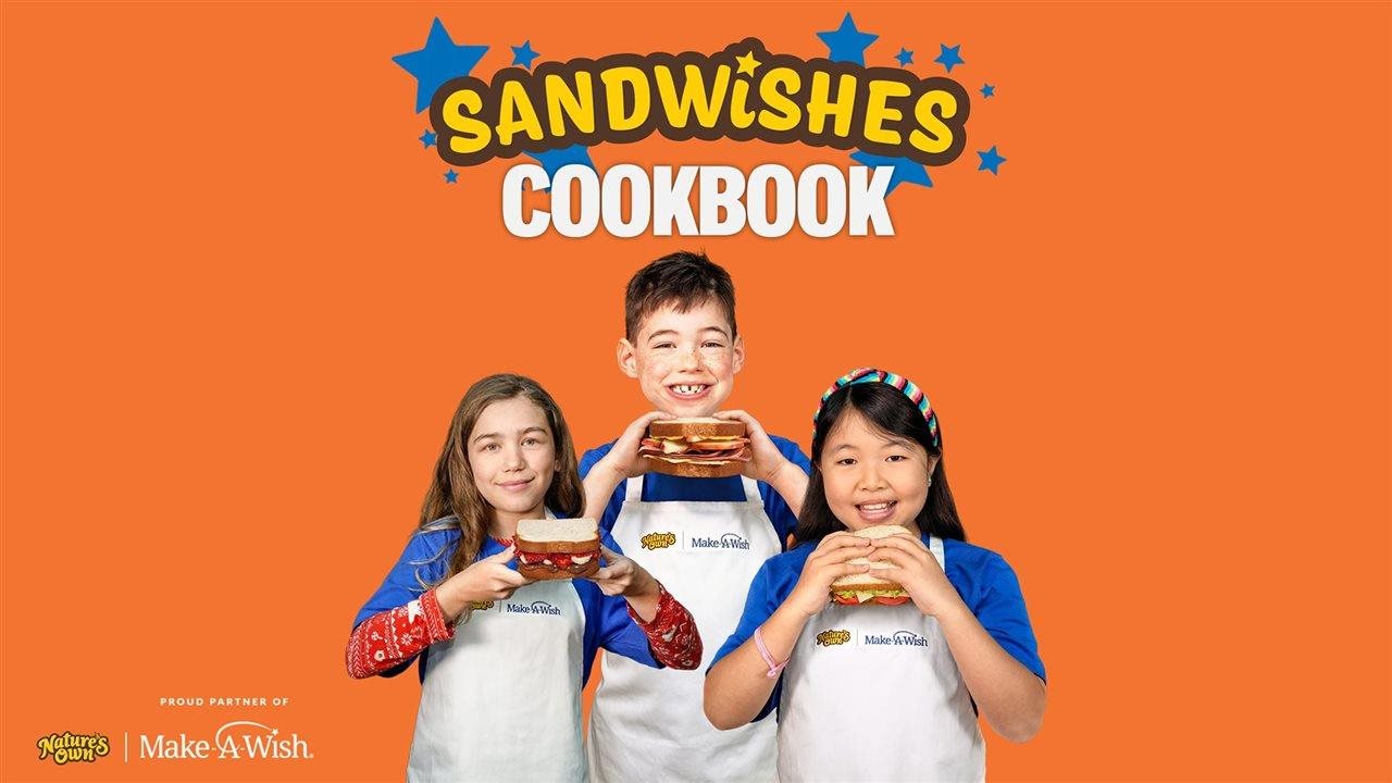 Make-A-Wish kids posing with their very own Nature's Own inspired sandwiches.