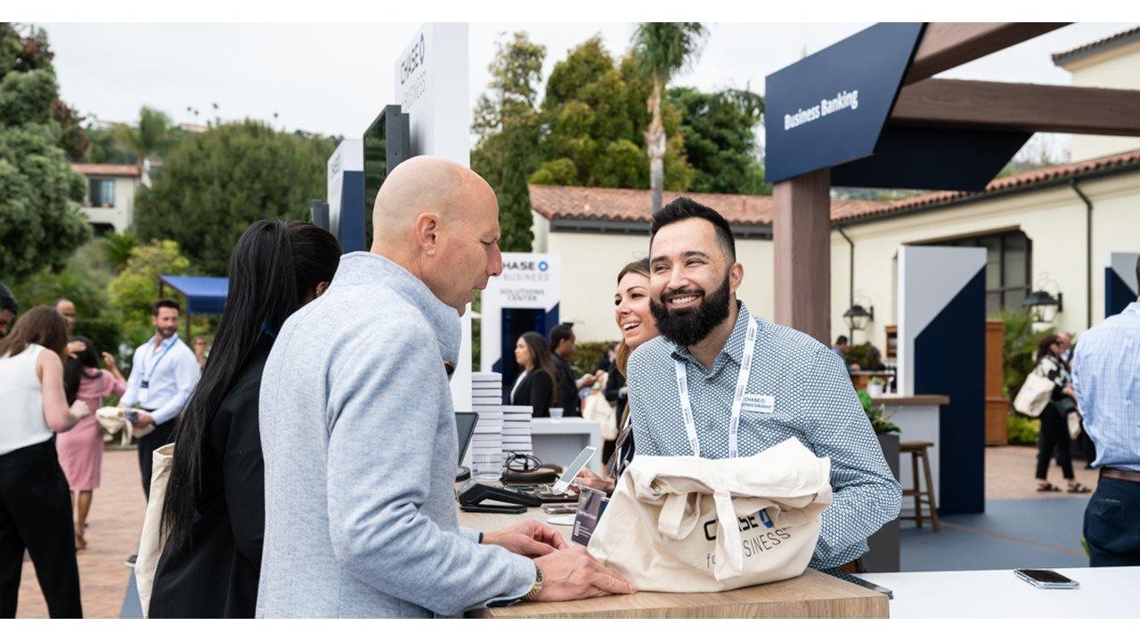 Business owners at a Chase for Business event.