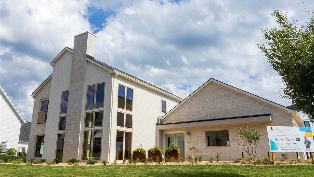 Completed St. Jude Dream Home in Lynchburg, Virginia, built with concrete masonry.
