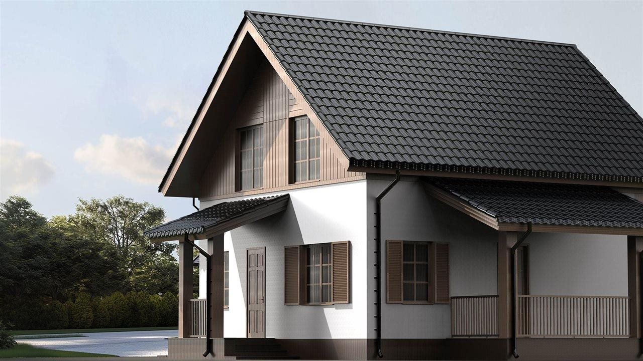 Illustration of house with Jackery solar roof tiles.
